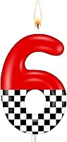 Vista 13 de MTLEE Vela con Número de Cumpleaños de Coche de Carreras Decoración de Pastel con Temática de Coche de Carreras Suministros de Cumpleaños