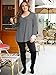 BELAROI Womens Plus Size Tunic Tops 3/4 Sleeve V Neck T Shirts Basic Tee Loose Blouses with Pocket(3X,Deep Gray)