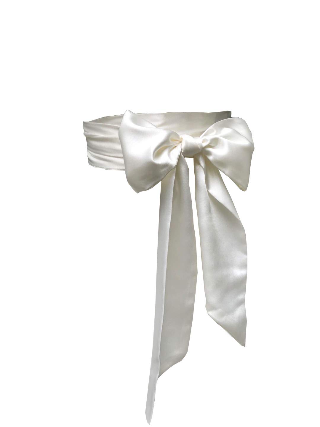 AIMECHA Eyrie Special Occasion Dress sash Bridal Belts Wedding sash 4'' Wide Double Side, Ivory, Medium