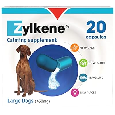 Zylkene Calming Supplement for Large Dogs (30 to 60kg) 450mg | Helps Ease Pet Anxiety in challenging situations | Easily Administered | 20 Capsules
