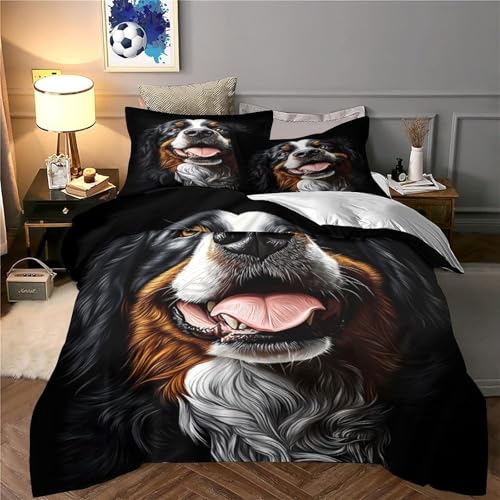 Housse de couette chat du Bengale 200x200cm en microfibre 3D lit double ado - 6