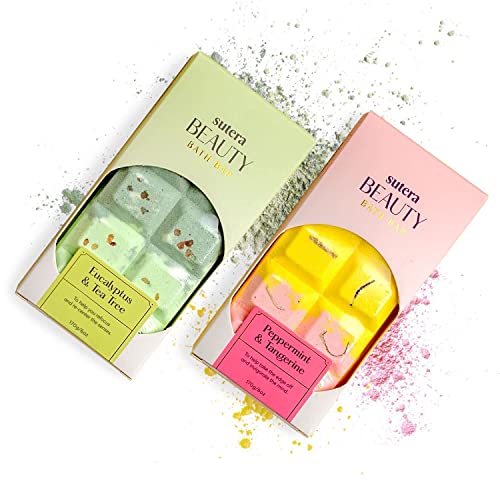 Sutera Beauty Bath Bars, Relax And Get Clarity While You Soothe Your Aches And Stresses With Aromatherapy Bath Bomb Bars, Eucalyptus, Tea Tree, Peppermint, And Tangerine (2 Bars Clarity Set) #TOP20