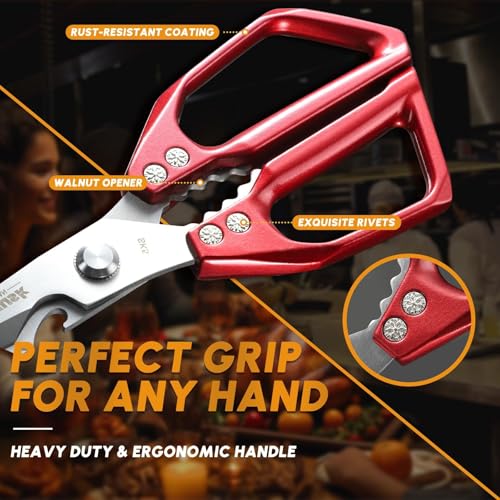 image for HUUSK Kitchen Scissors for Food - Stainless Steel Kitchen Shears, Shar