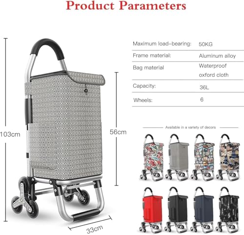 Carrito de Mano para Escaleras con 6 Ruedas Silenciosas miniatura 3