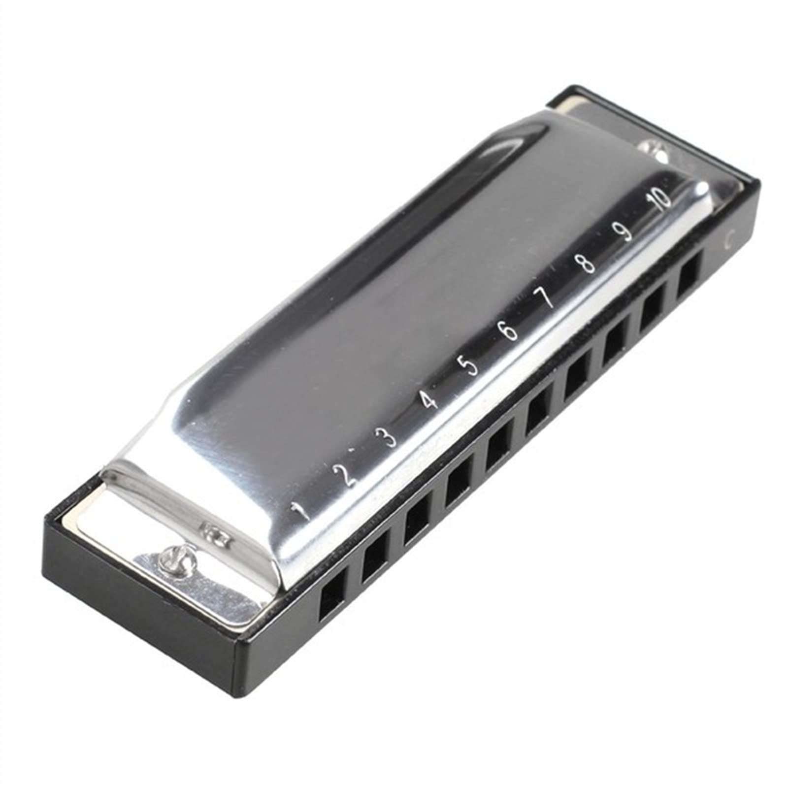 Standard Mundharmonikas 1 Stück Silber Mundharmonika Metall 10 Löcher Mundharmonika C-Taste Mundharmonika Kinder Geschenk Mundharmonikas