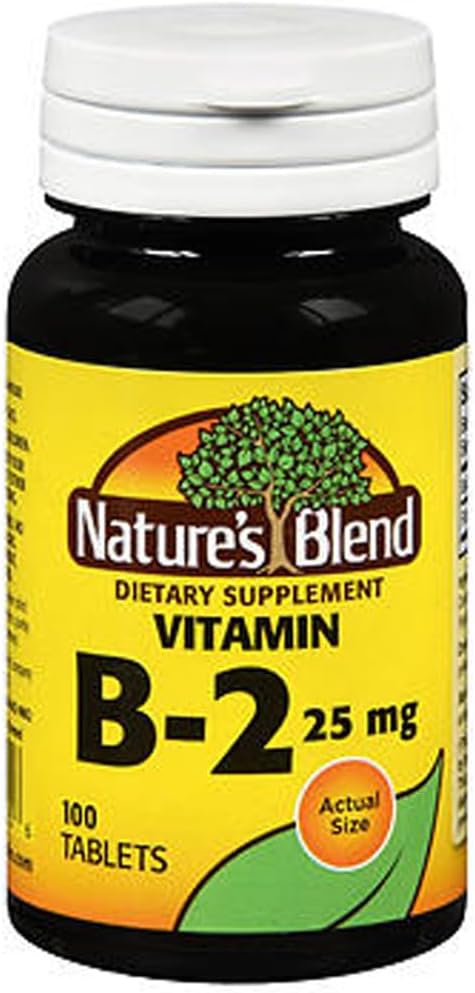 Nature’s Blend Vitamin B-2 25 mg 100 Tablets