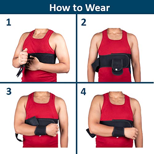 Wonder CareLeft Right Shoulder Immobilizer Arm Sling Elastic Brace for