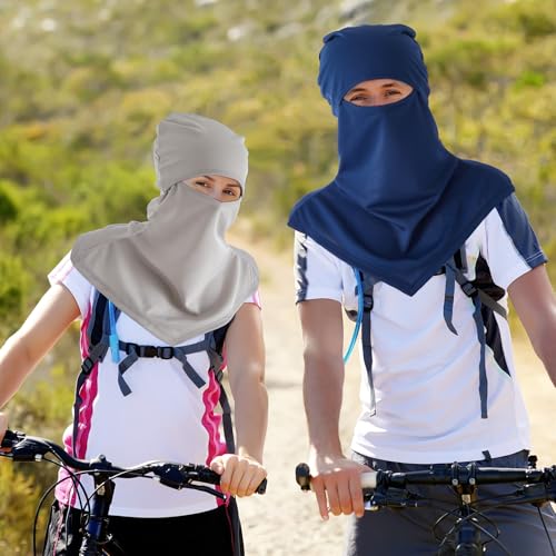 Image of SATINIOR 3 Piece Balaclava Face Cover Sun Protection Neck Cover Summer Balaclava for Men Women Outdoor Sports UV Protector