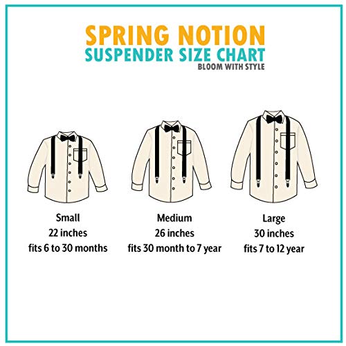 Spring Notion Boys' Suspenders And Solid Color Bowtie Set Lilac Medium #TOP5