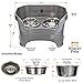 Neater Feeder Deluxe Mess Proof Dog Bowls Elevated for Large Breeds – Made in USA – No Spill Raised Slow Feeder Elevated Dog Bowl Stand, Stainless Steel Food and Water Bowl Set, Grey