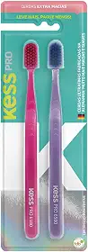 Kess Pack Com 2 Escovas Dentais Pro Extra Macias