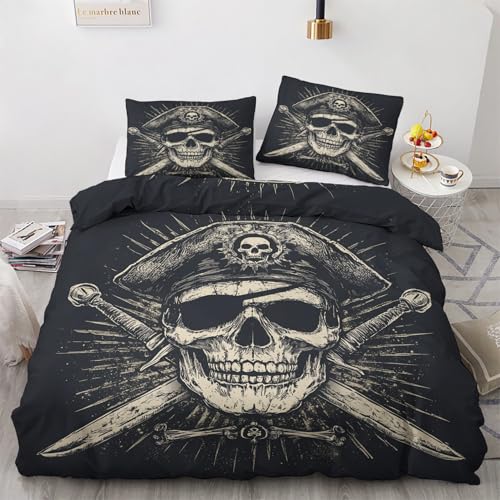 Genérico Funda Nordica Calaveras Cama 90