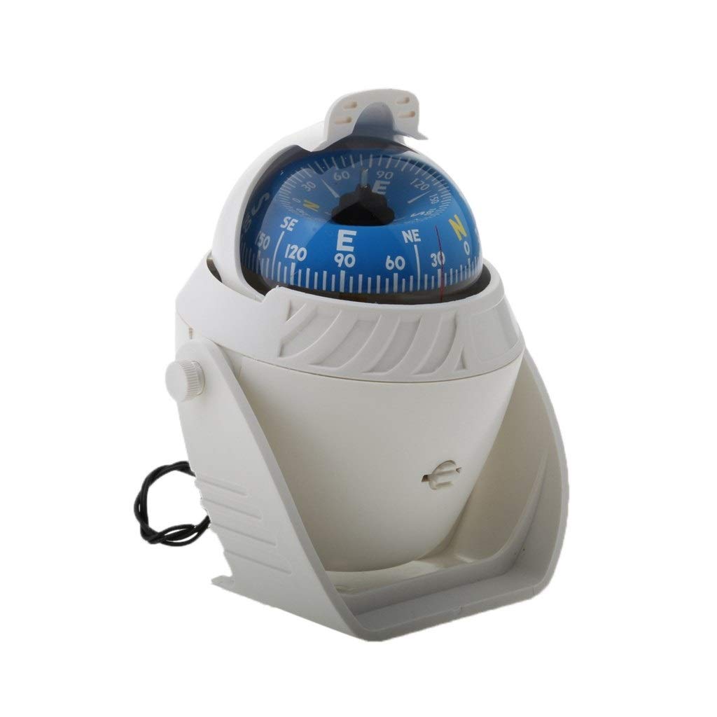 Boussole de Navigation étanche avec lumière LED électronique, boussole Marine pivotante blanche/noire pour bateau, Yacht, voiture  34