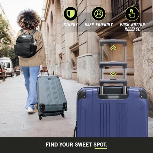 Image of Kenneth Cole REACTION Out of Bounds Lightweight Hardshell 4-Wheel Spinner Luggage, Cobalt Blue, 2-Piece Set (20 inch & 28 inch)