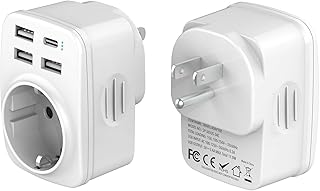 Hoppac USA Adapter Steckdose Typ B 5 in 1 mit 3 USB-A und 1 USB-C