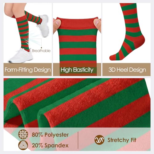 Image of American Trends Women's Knee High Socks, Novelty Holiday Printed Tall Tube Socks, Casual & Party Athletic Sports Stockings