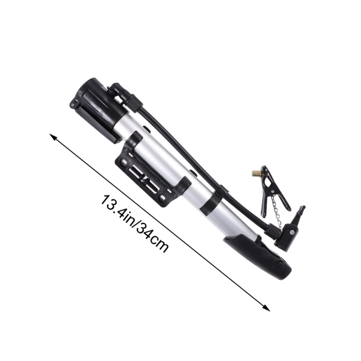 CORHAD Portable Bike Tire Pump High Volume Aluminum Alloy Floor Pump for Road Mountain Bikes from to Valves Lightweight Compact Design Silver White