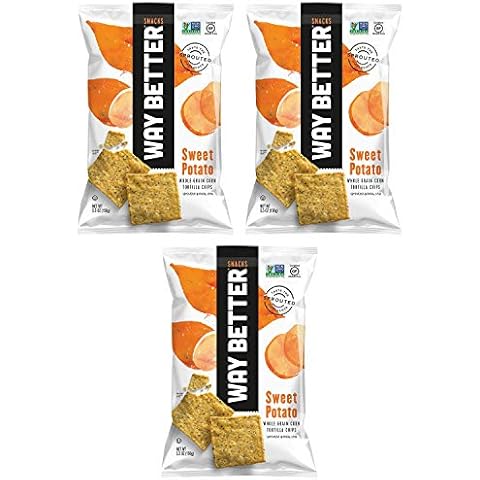 Way Better Snacks Tortilla Chips, Sweet Potato, 5.5 Ounce Pack of 3 Cover