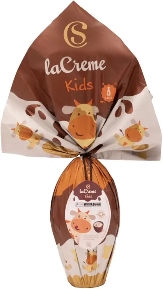 Ovo de Páscoa Chocolate Ao Leite Infantil Ovinhos laCreme Kids 180g Cacau Show com Ovinhos Recheados Presente Páscoa Crianças