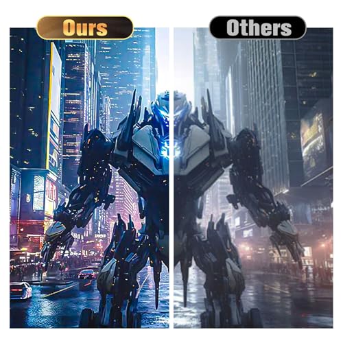 DINAH 120 Inch Electric Projector Screen with Remote, Automatic Air Indoor Drop Down, Motorized 4K 3D HD Projection for Movies