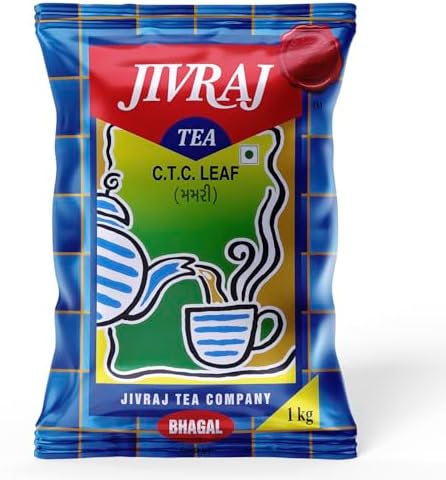 Jivraj C.T.C. Leaf Tea, 100% Assam Blend, Authentic Flavor, Fresh & Flavorful, 1 kg