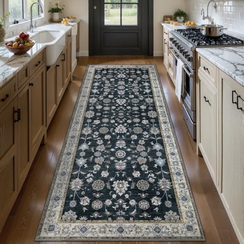 Image of Tangsoo 2x5 Washable Runner Rugs for Hallway, Farmouse Non Slip Rug Runner