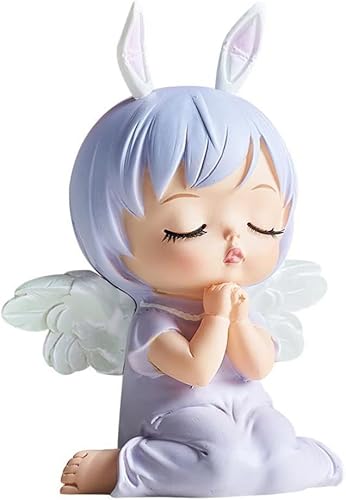 Miniatura 7 de KESYOO Figura de boda para decoración de tarta, figuras de muñeca en miniatura de resina, estatua de ángel, adorno para automóvil, boda,