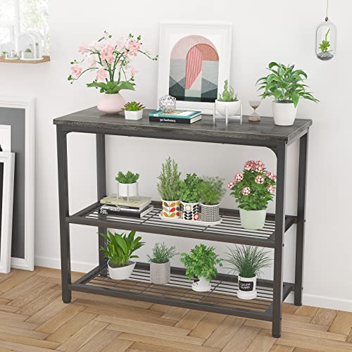 Mesa consola de sofá ideal para decorar el recibidor y pasillos estrechos Ecoprsio gris 8