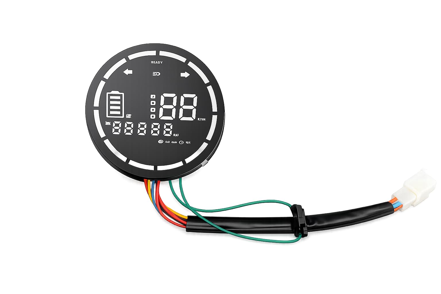 Electric Two Wheeler Black Round 4 inch Digital Display Speedometer (48V/60V/72V)-image-44