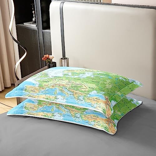 Juego de ropa de cama de océano azul con funda de edredón de algodón 6
