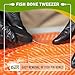 Fish Bone Pliers/Tweezers – Ergonomic Non-Slip Grip, Food-Grade Stainless Steel Deboner | Pin Bone Remover for Salmon, Trout & All Fish