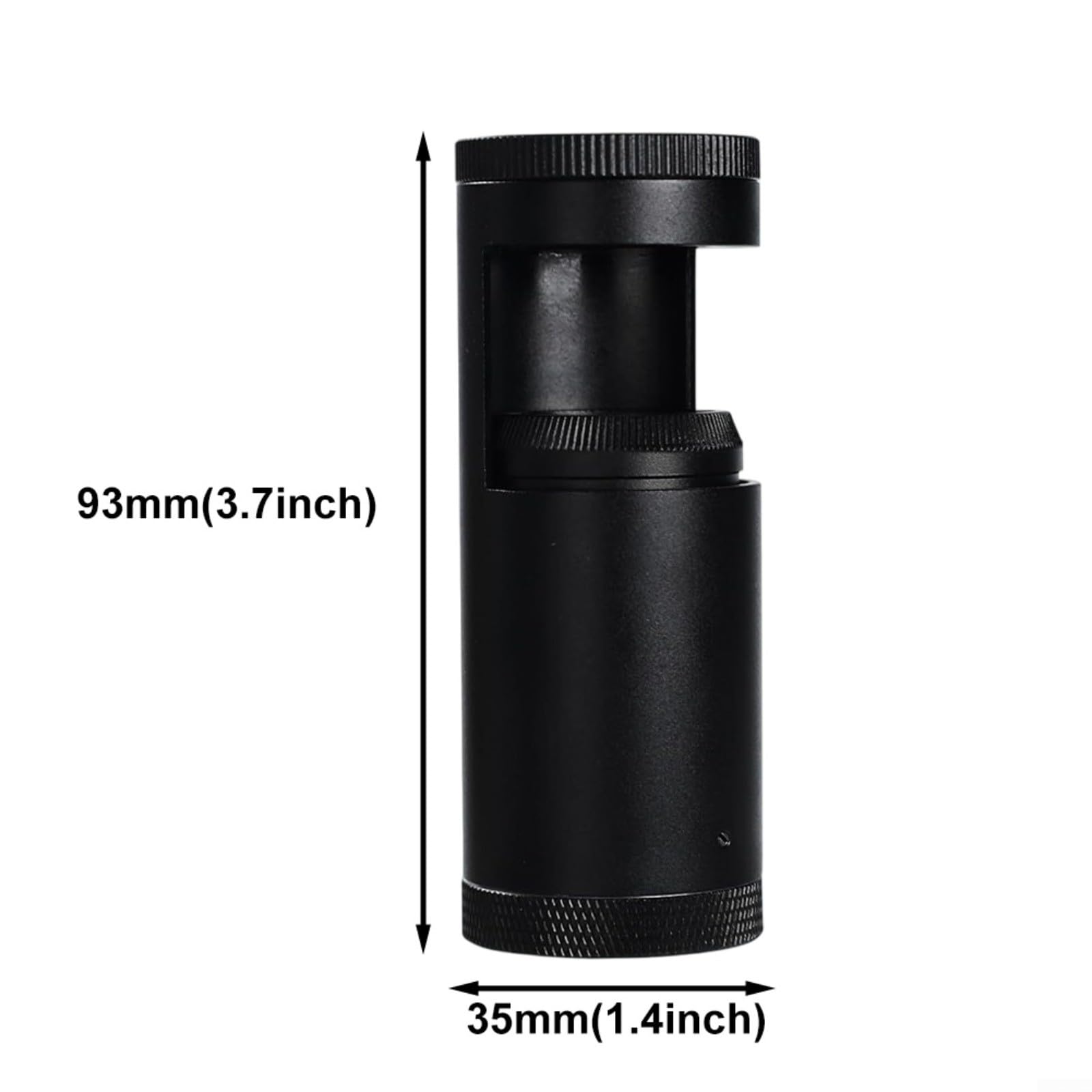 Filtre polarisant portable avec source de lumière LED, conception à double lentille pour pierres précieuses, verre optique et alliage d'aluminium, étui inclus, 35 x 35 x 93 mm