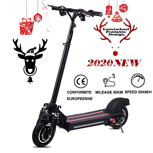 Futurepast - Patinete eléctrico con Doble Entrenamiento de 10 Pulgadas, Ultraligero, Plegable y Regulable en Altura para Adultos y Adultos