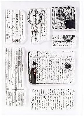 Vintange Letters Text Clear Stamps for Paper Craft Card Making Decoration and Scrapbooking