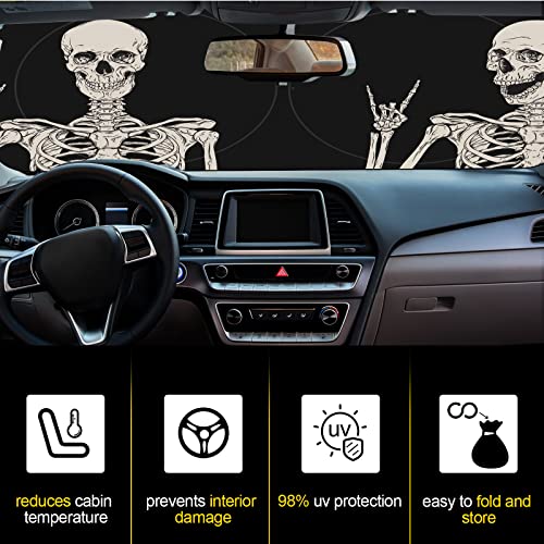 Woanger Windshield Shade Car Front Window Foldable UV Protector Skeleton by Woanger - Used condition - Image 4