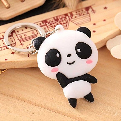 Oryougo 2 Pack Silicone Panda Cartoon Keychain Pendant Cute Key Ring #TOP3