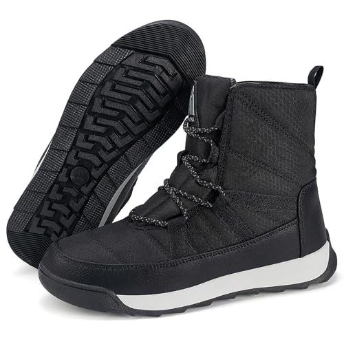 Mishansha Stivali da Neve Donna Antiscivolo Caldi Scarpe Invernali Comfort Nero...