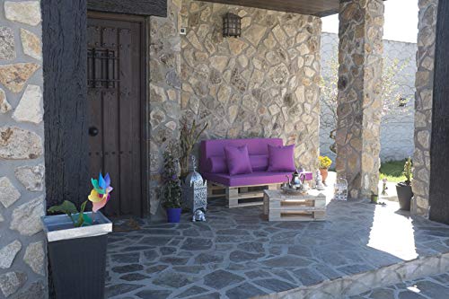 Palets Talavera Conjunto 1x Sofa Palet 120cm x 80cm 1x Mesa 80cm x 48cm Lijado Y Cepillado -Interior/Exterior Nuevo-Natural
