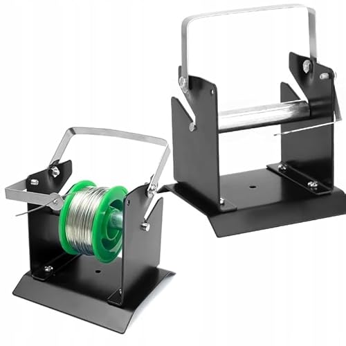 Rosfix Distributeur de Fil à Souder 115 mm – Acier et Plastique Résistant | Pour 2 Bobines 250g+100g | Guidage Précis | Base 83x93 mm | Accessoire de Soudure