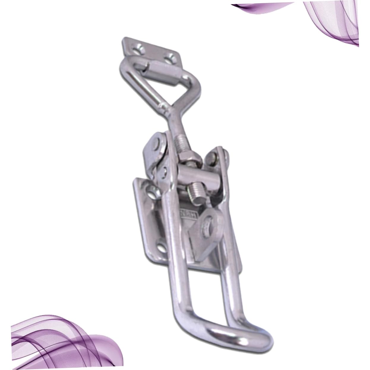 HOUDERCO Adjustable Wire Lock Catch Metal Toggle Clamp Heavy Duty Flush Mount Screw Adjustment Easy to Operate Latch Clamp for Vehicles