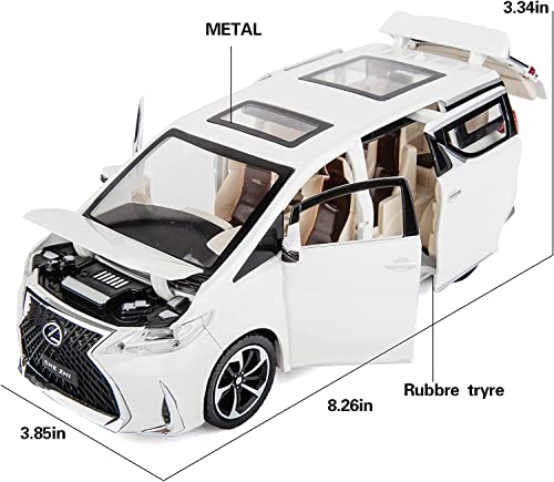 Image of 1:24 Scale Big Size Lexus LM300 Toy Car | Metal Pullback Diecast Car for Kids with Openable Doors, Sound, Light Effects Toy for Car Enthusiasts (Color As Per Available), Black