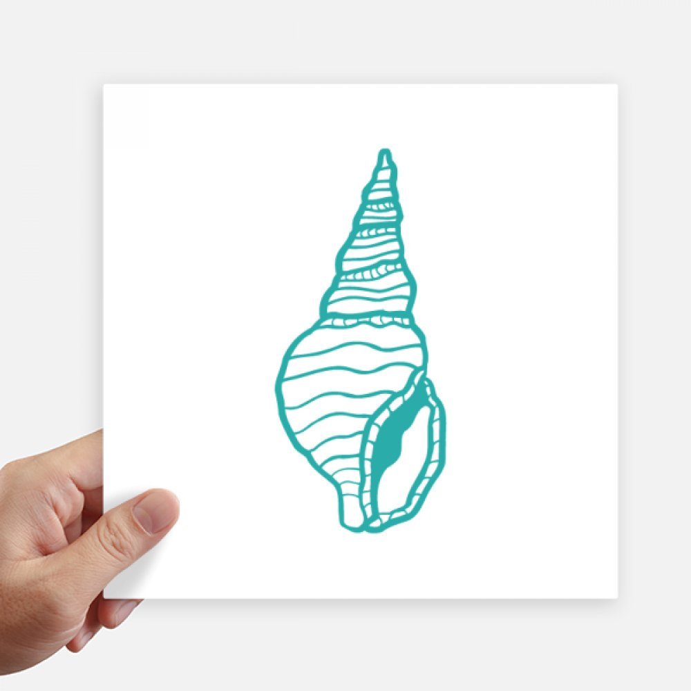 Autocollant carré escargot bleu 20 cm La Vie Marine DIYthinker pour sticker mur et valise 4pcs
