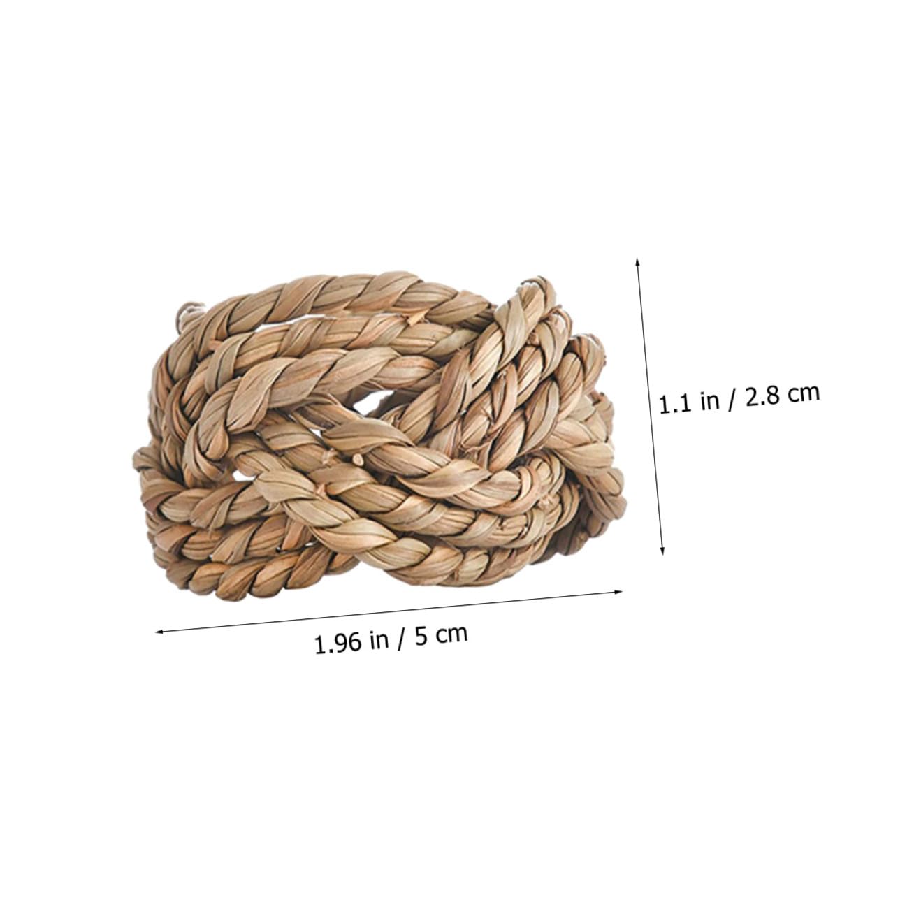 PRETYZOOM 4 Set Portatovaglioli Intrecciati Portatovaglioli Di Juta Portatovaglioli D'oro Portatovagliolo Porta Fazzoletti Da Tavolo Anelli Per Tovaglioli Cestino Cestini Cannuccia 6 Pezzi*4