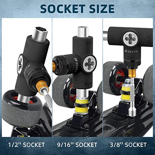 Zeato AllinOne Skate Tools MultiFunction Portable