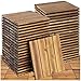 tectake® Set di 40 Piastrelle in Legno di Acacia per Esterno, 31x31 cm, area confezione 3,844 m², 4 Doghe Ciascuna, Sistema a Clic, Pavimento per Terrazza e Balcone, Piastrelle per Giardino