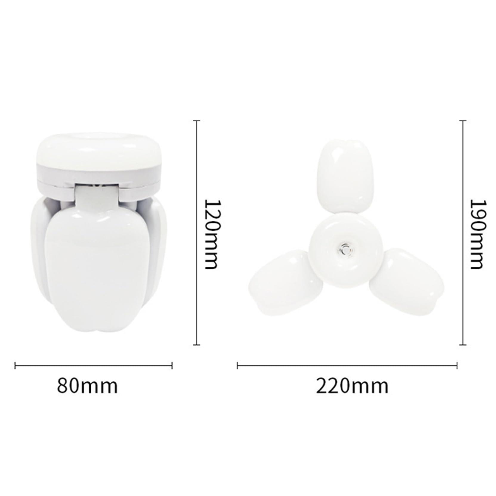 TTiiLoe 30W Garage Light with 3+1 Deformable Panels, 6000K Ultra Bright LED Ceiling Light Fixture, E26/E27 Screw-in Shop Lighting for Basement Attic Workshop Barn Warehouse, 10 Pack