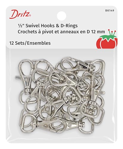 Swivel Hooks & D Rings 1/2in Nickel