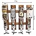 Gesonlinka 4-Bottle Wall Mounted Liquor Dispenser, Wooden Wall Shelf for Home Bar, Glass Drink Dispenser for Parties