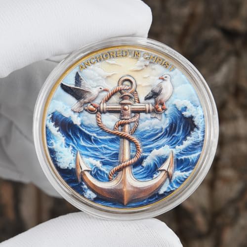 Monedas de desafío de ancla cristiana para superar la ansiedad con el texto de Hebreos 6:19 3