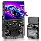 R36S Retro Handheld Game Console 2026 – 20,000+ Games, 3.5” IPS Screen, Portable Arcade Gaming System, 3500mAh Battery, Dual Joystick, Expandable Storage Retro Video Game Console (Black)